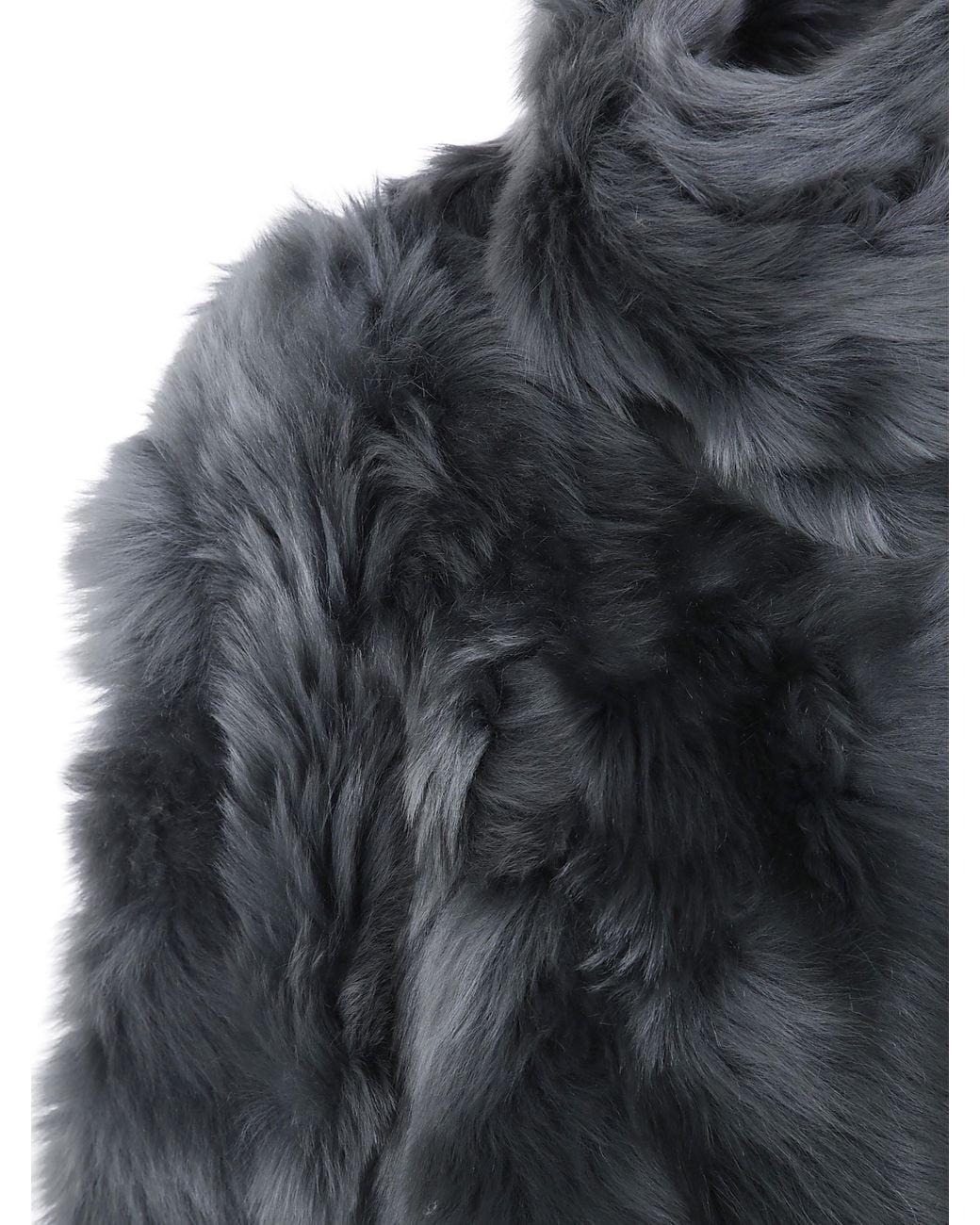 Yves Salomon Gray 55 Cm Jacket