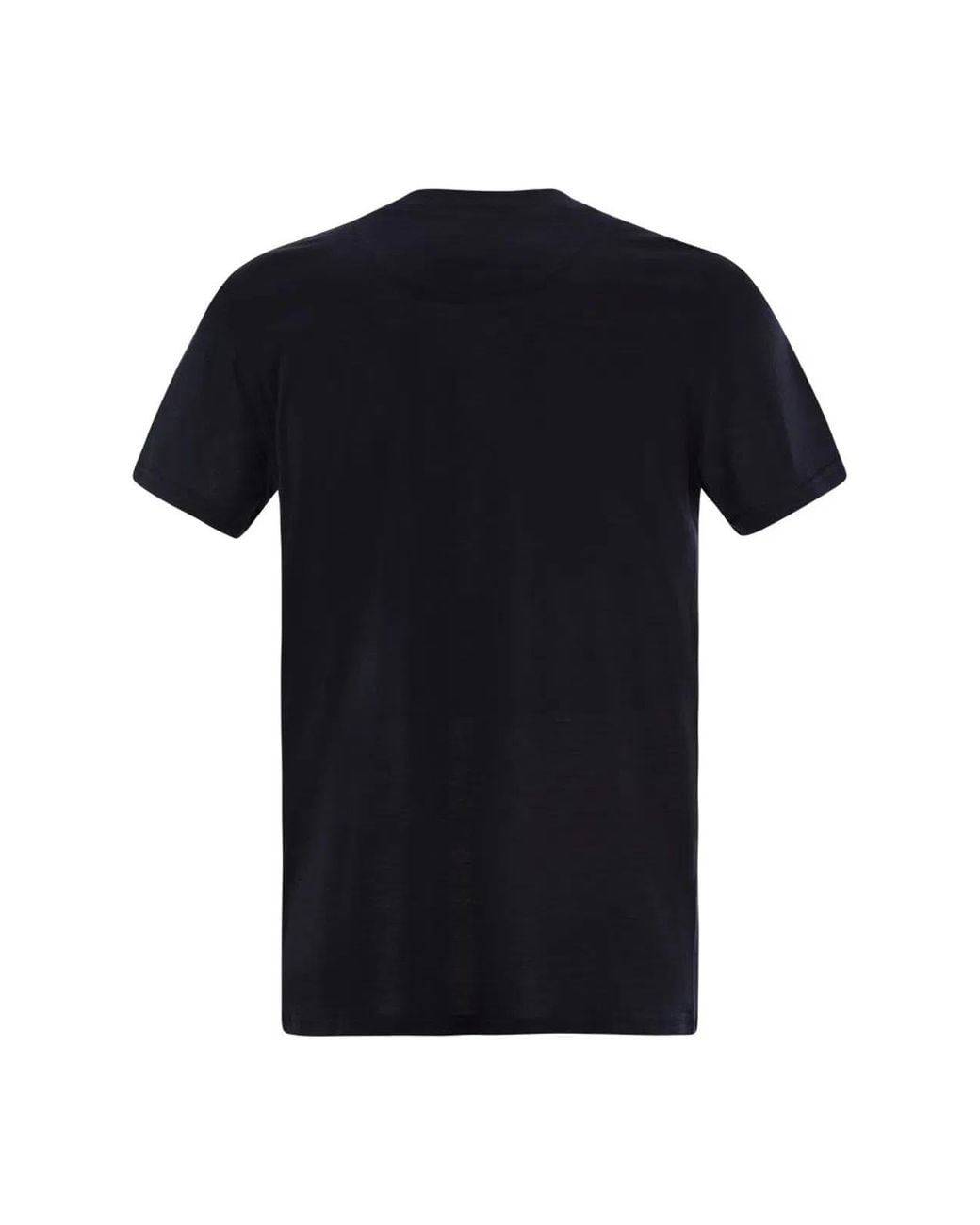 PT01 Black Silk And Cotton T-Shirt for men