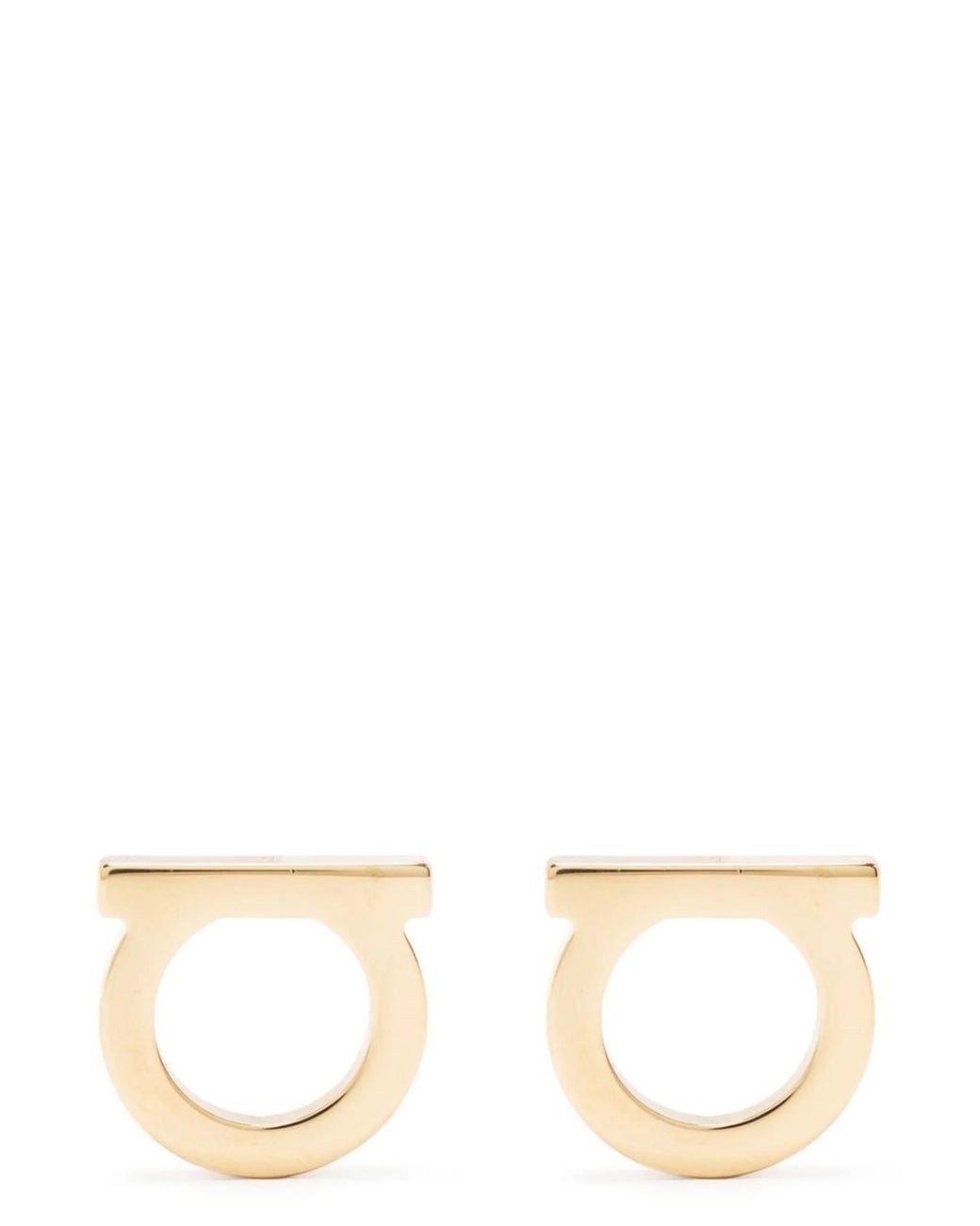Ferragamo Natural 'Gancini L' Earrings
