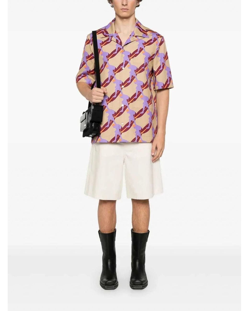 Gucci Pink 'Twisted Surf On Pop' Print Shirt for men
