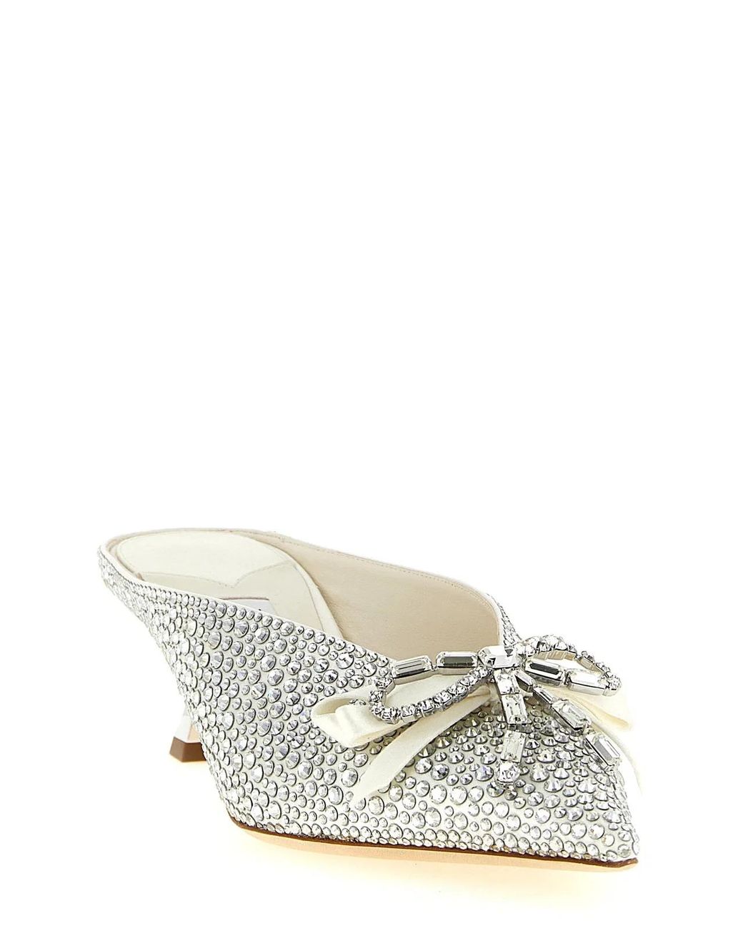 Jimmy Choo White 'Auria' Sabots