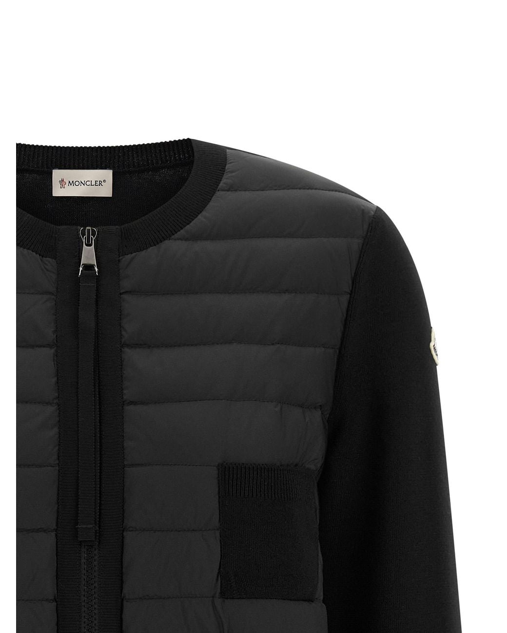 Moncler Black Padded Cardigan