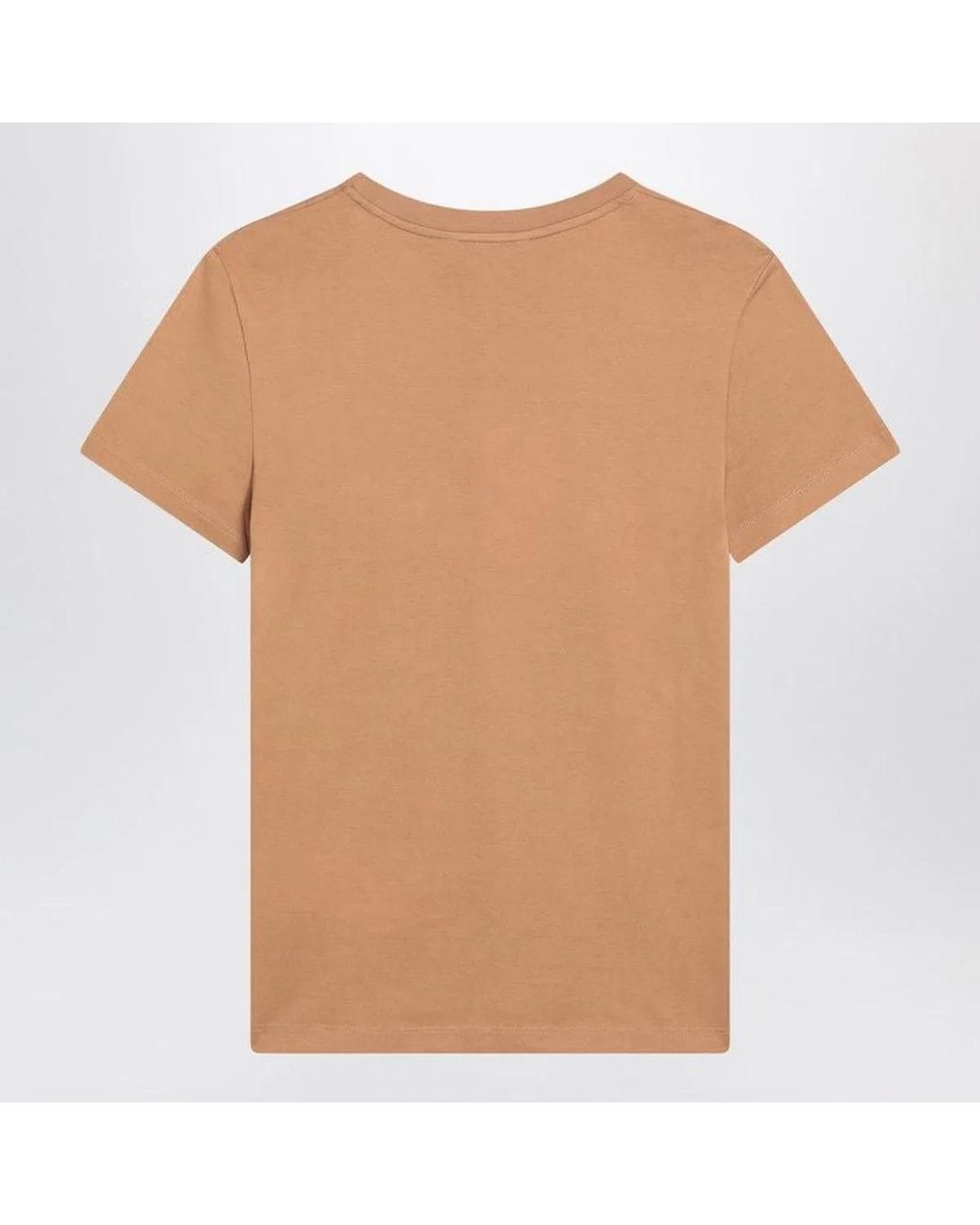 Max Mara Natural Camel Cotton Jersey Tshirt