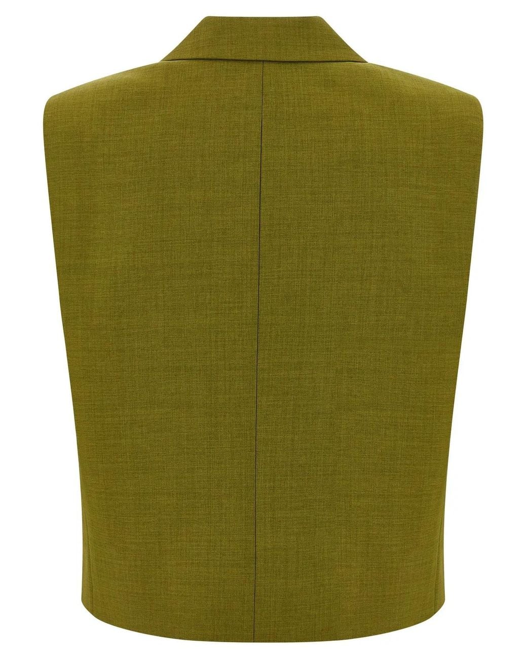 Theory Green Polyester Sleeveless Jacket