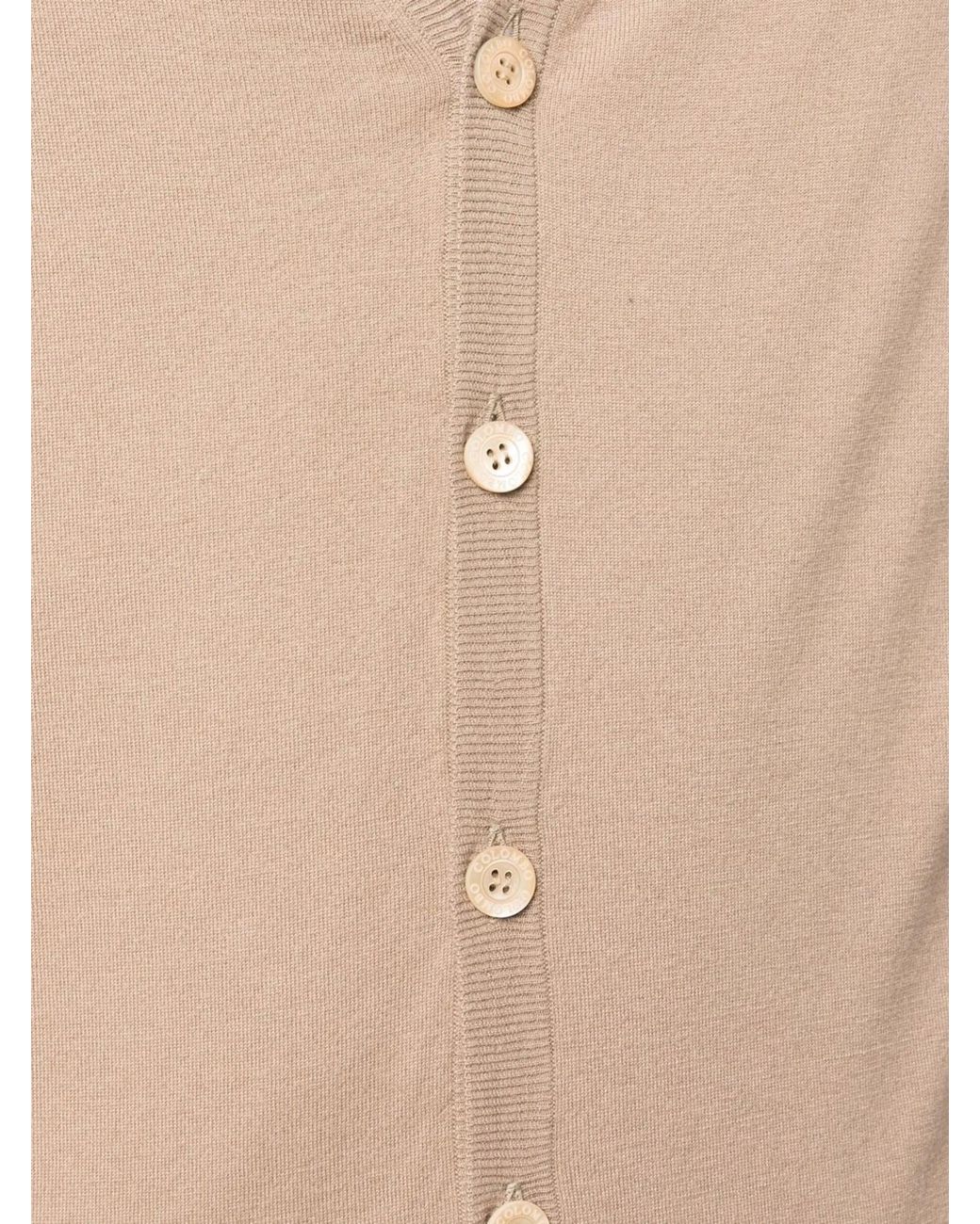 Colombo Natural Camel Kid Wool Botton Cardigan for men