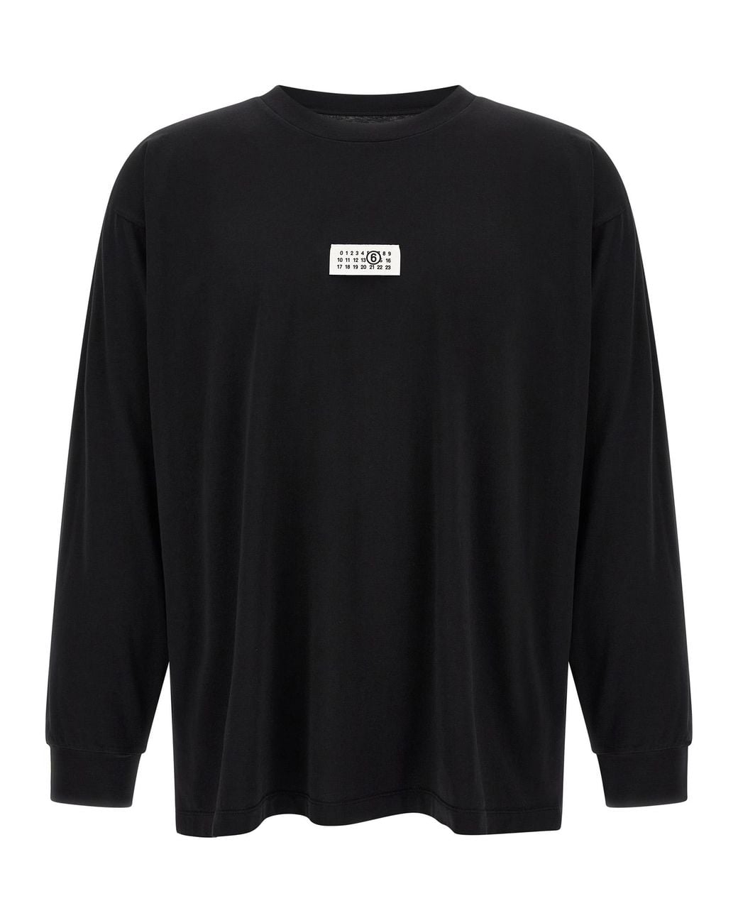 MM6 by Maison Margiela Black 'Numeric Signature Mm6' T-Shirt for men