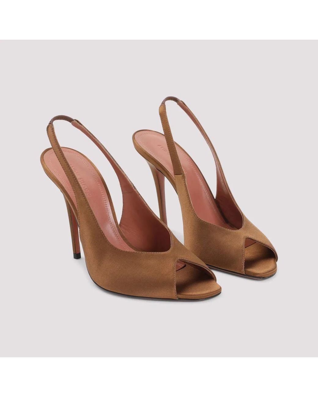 AMINA MUADDI Brown Kistina 105 Sling Mules