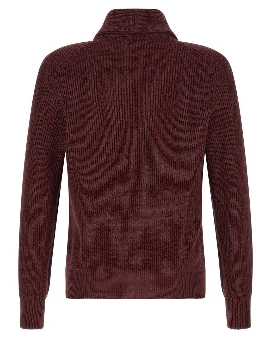 Brunello Cucinelli Purple Malfilé Cotton Cardigan for men