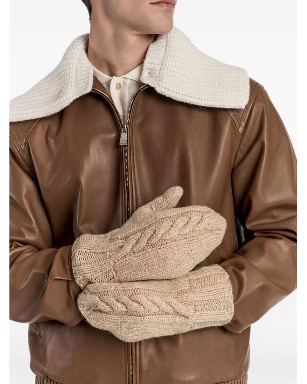 Malo Brown Walnut Cashmere Gloves