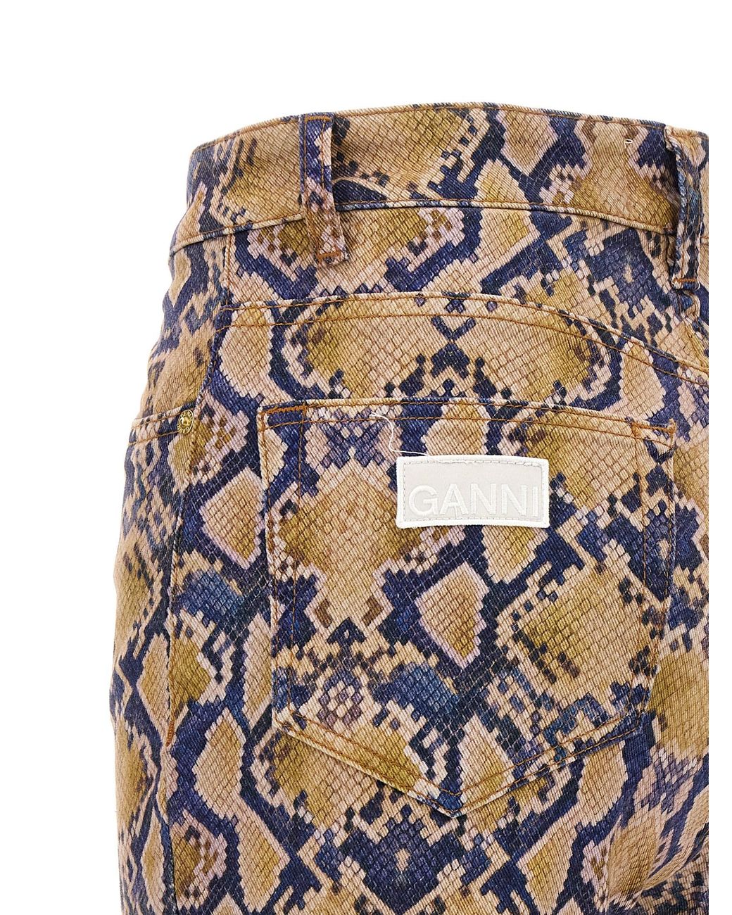 Ganni Multicolor Python Jeans