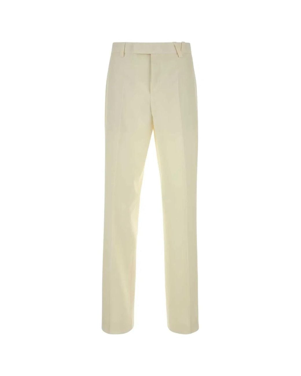 Versace Natural Flat Front Pants for men