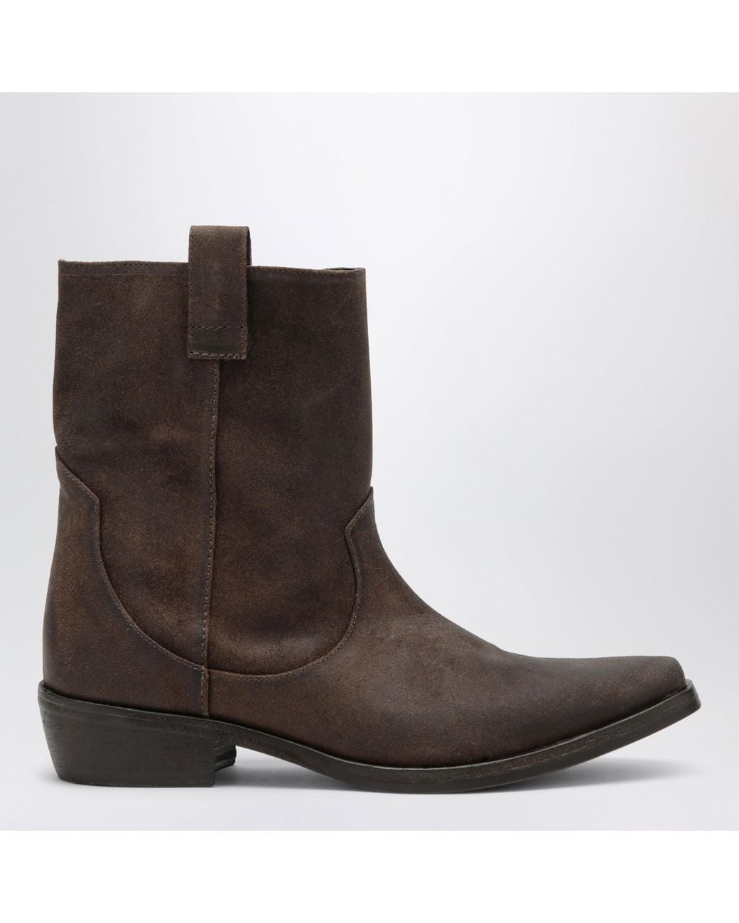 Jude Brown Dark Cas Cowboy Ankle Boots