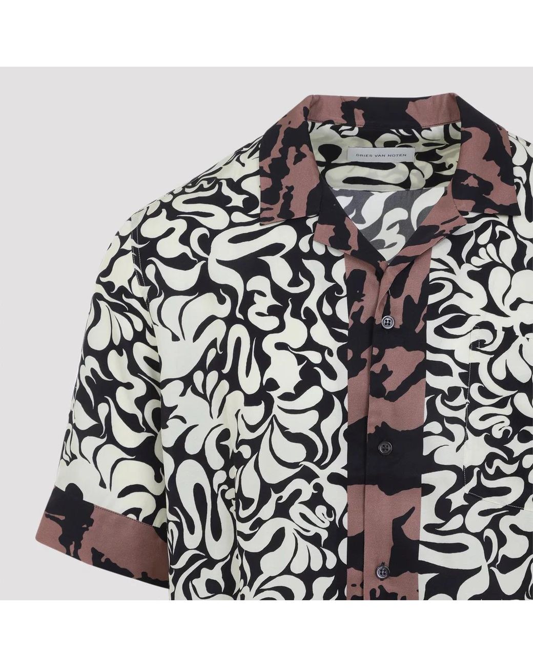 Dries Van Noten Black Carltone Viscose Shirt for men