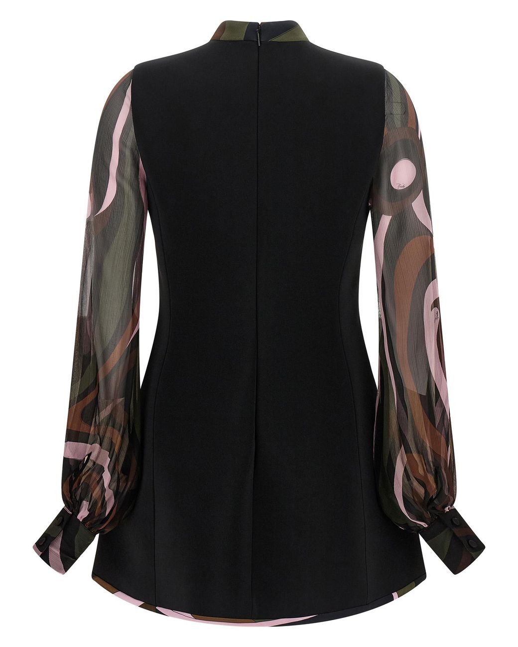 Emilio Pucci Black 'Marmo' Cady Dress