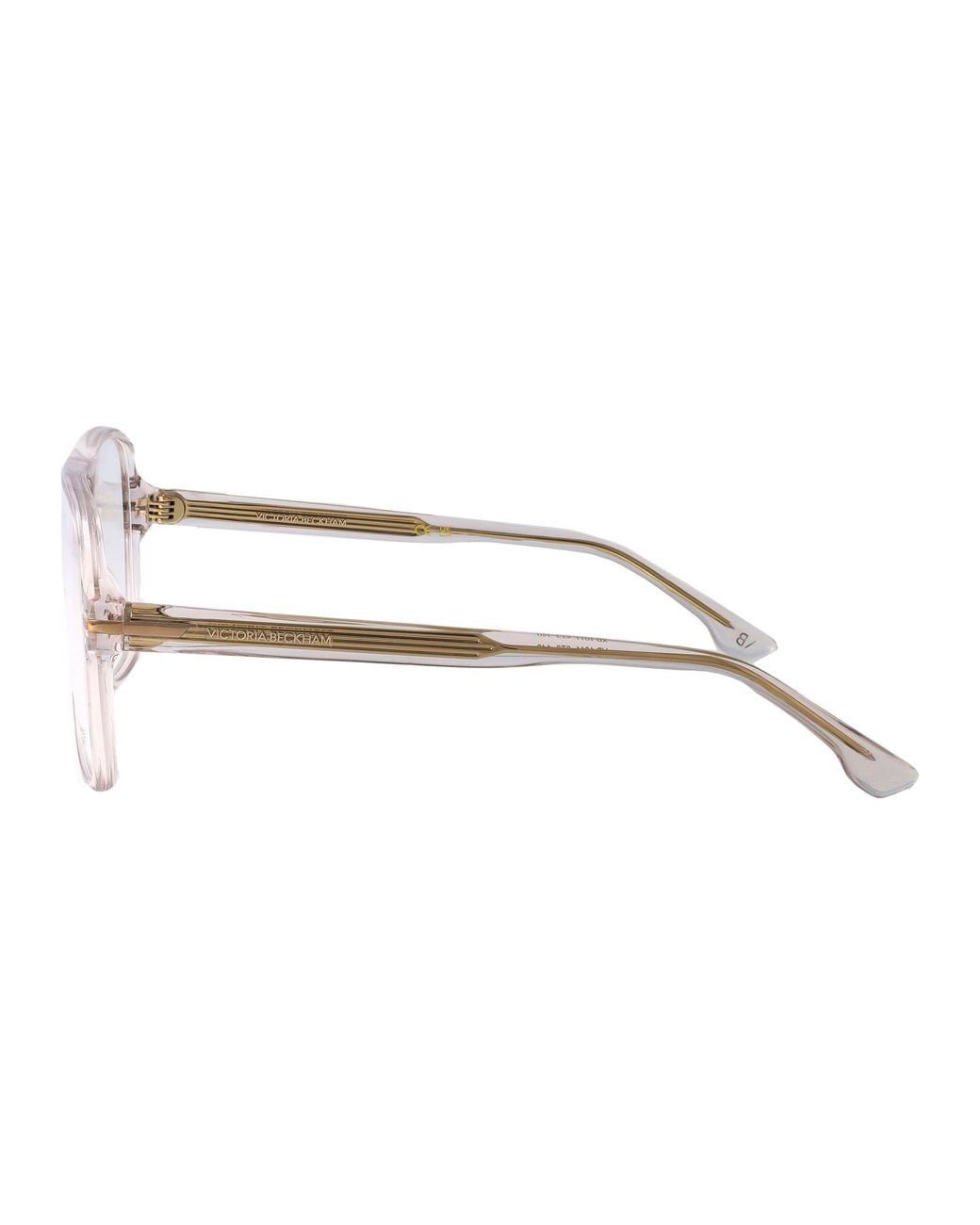 Victoria Beckham Crystal Acetate Glasses in Natural | Lyst
