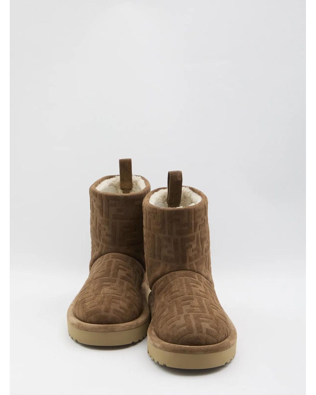 Fendi Brown Ff Boots for men