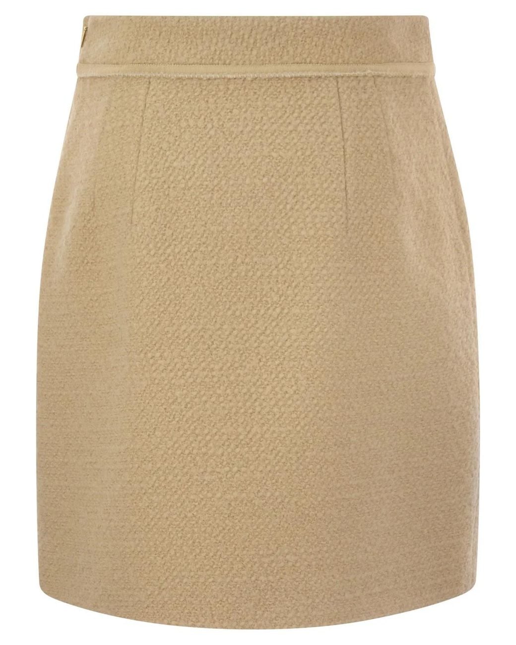 Fay Natural Wool Short Skirt