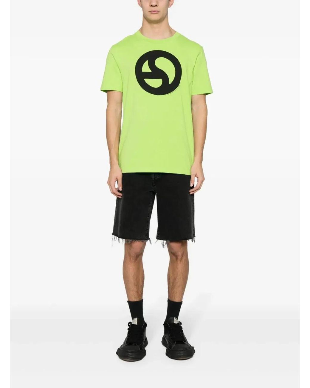 Acne Green Tshirt With Print
