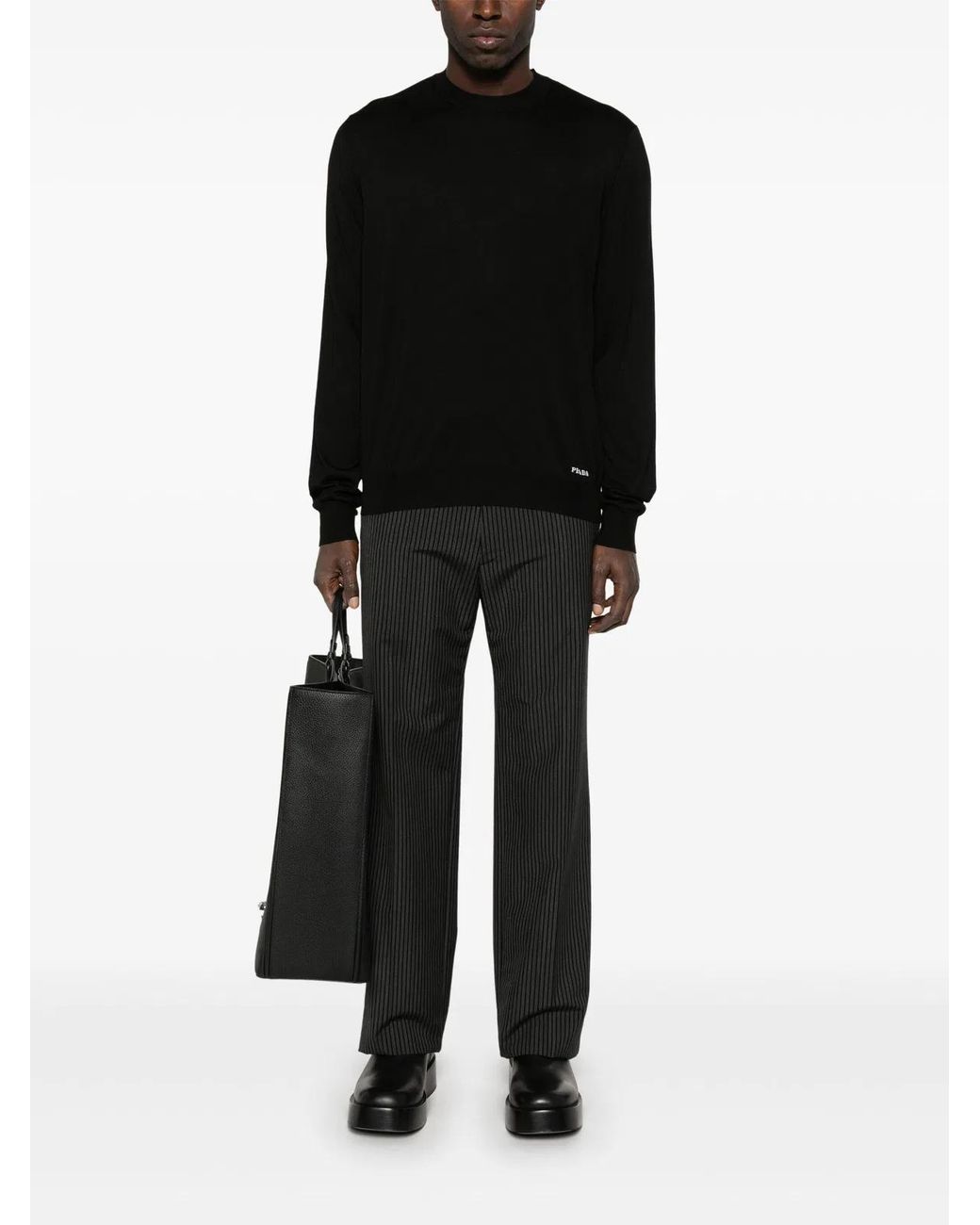 Prada Black Silk Sweater for men