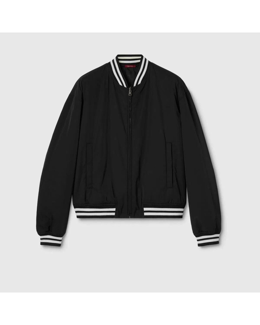 Gucci Black Reversible Nylon Twill Zip Jacket for men