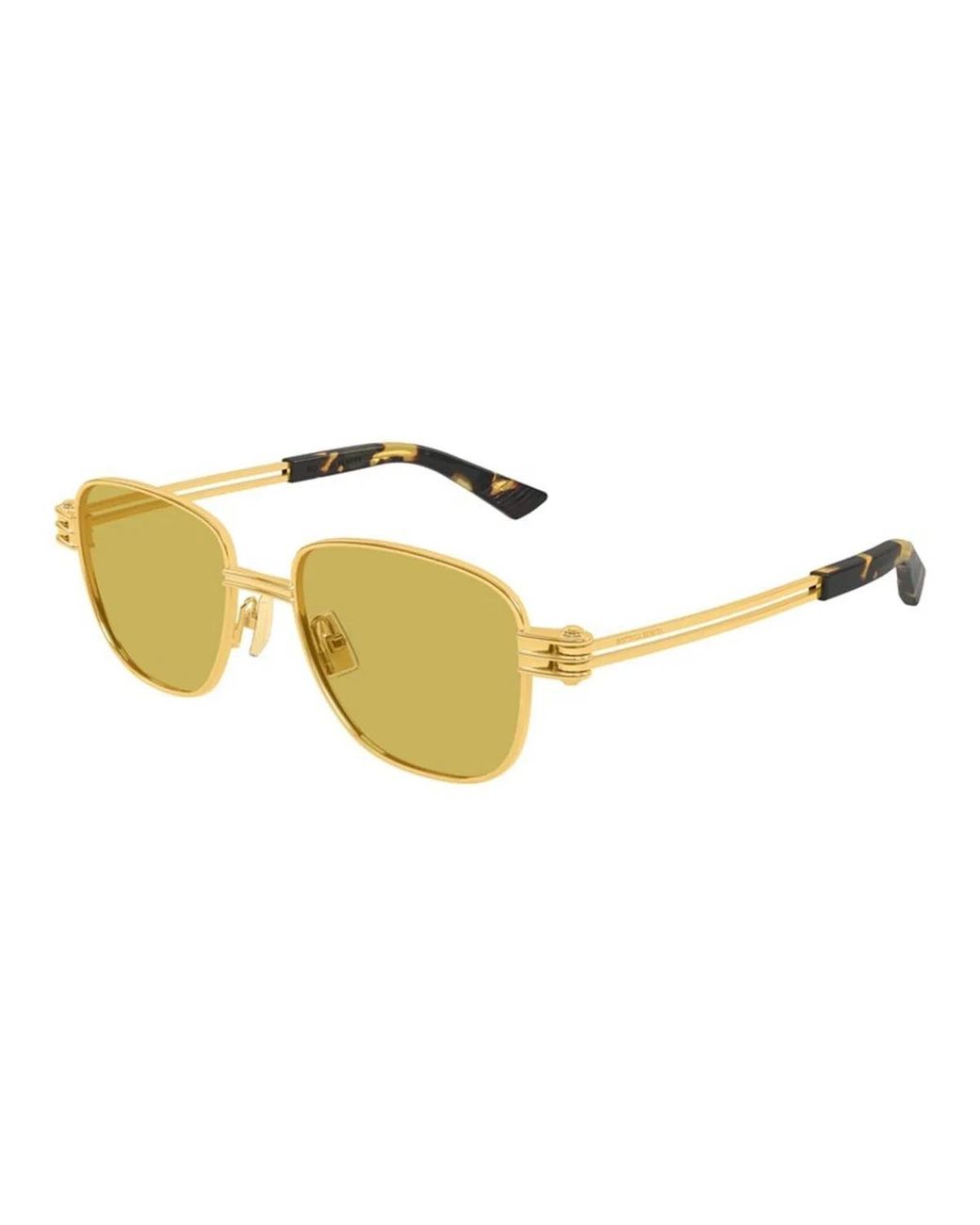 Bottega Veneta Yellow Metal Sunglasses