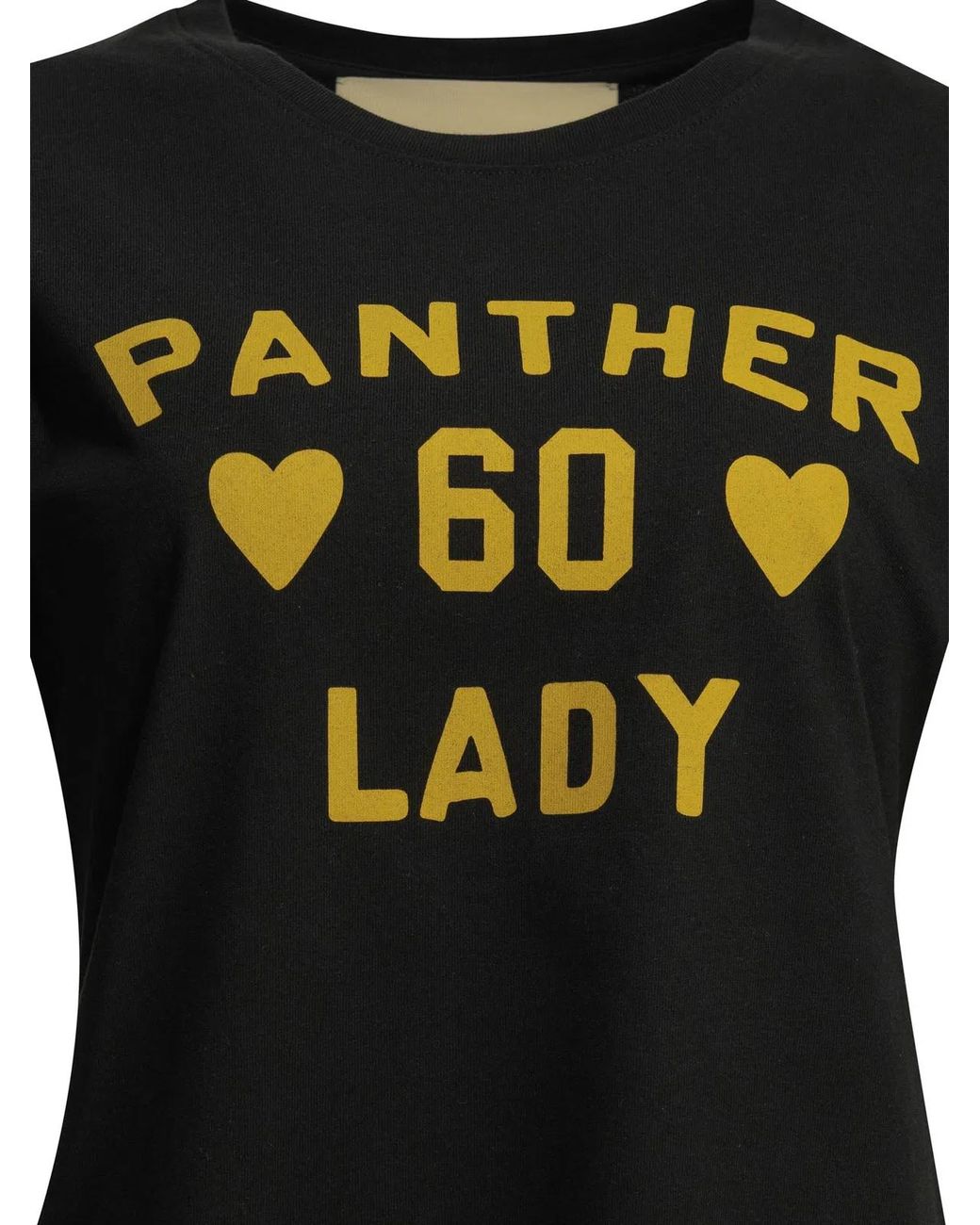 Valentino Black "Panther Lady" Crew-Neck T-Shirt