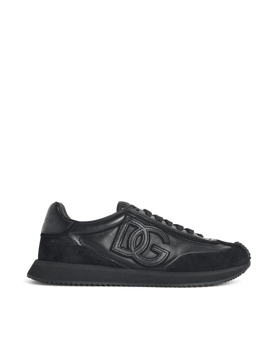 Dolce & Gabbana Black Dolce & Gabbana Cushion Leather Sneakers for men