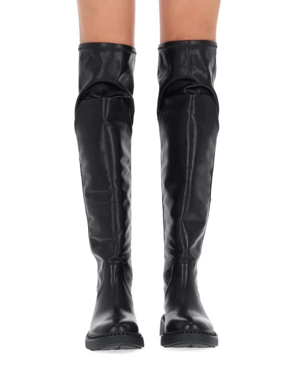 Ash Black Calf Leather Boots