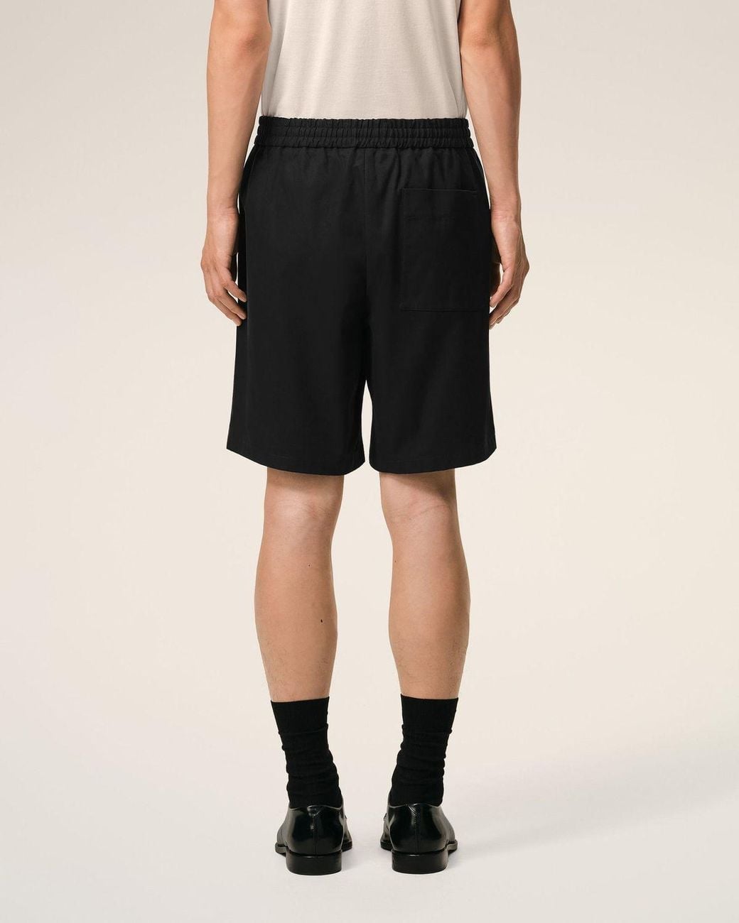 AMI Black Ami De Coeur Elasticated Shorts for men