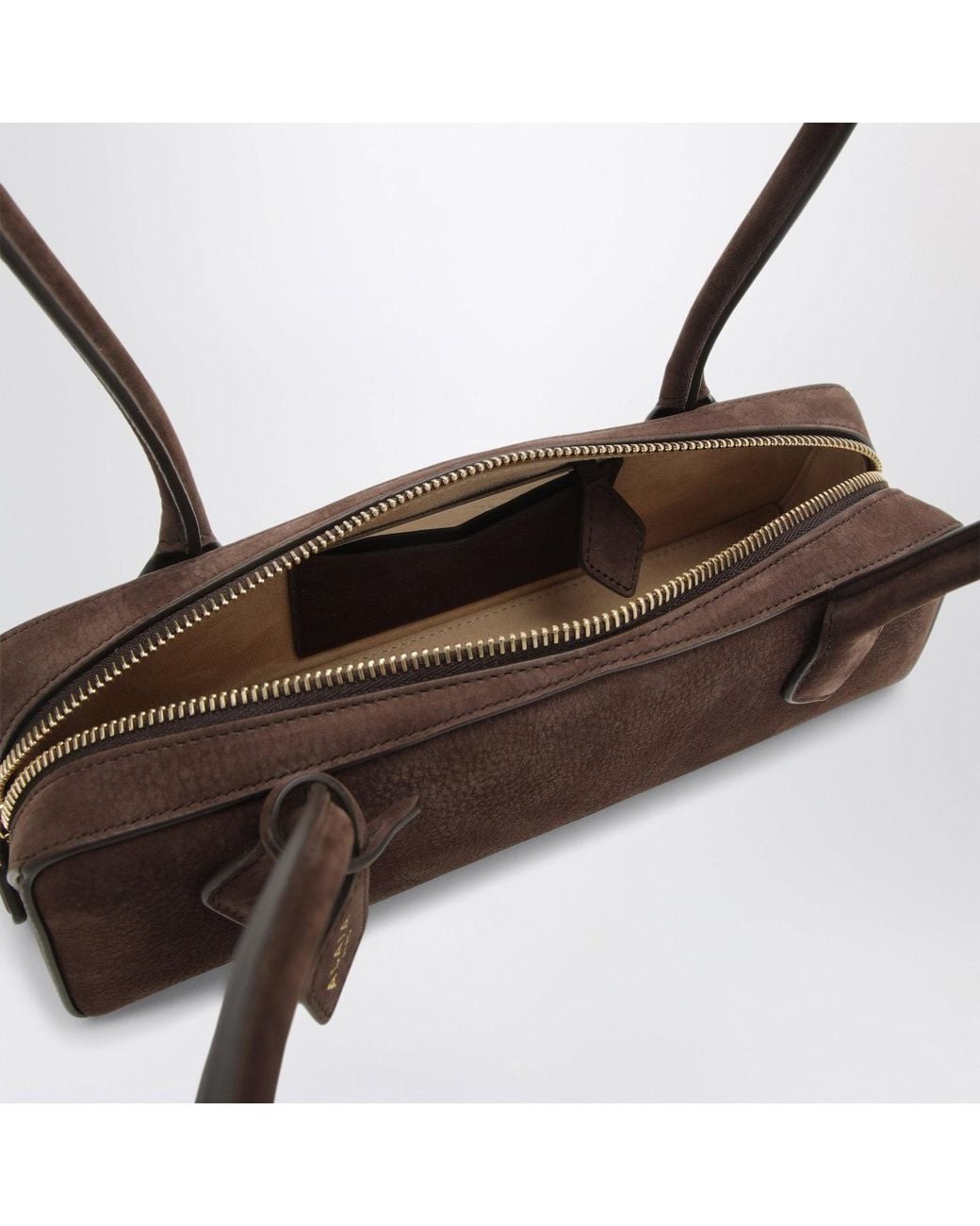 Alaïa Brown Alaia Le Teckel Small Nubuck Bag