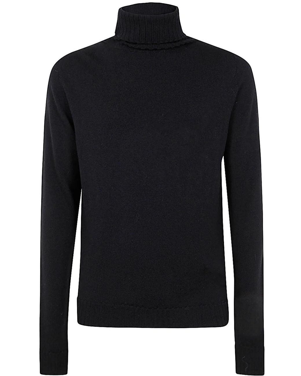 MD75 Black Turtle Neck Merinos Sweater for men