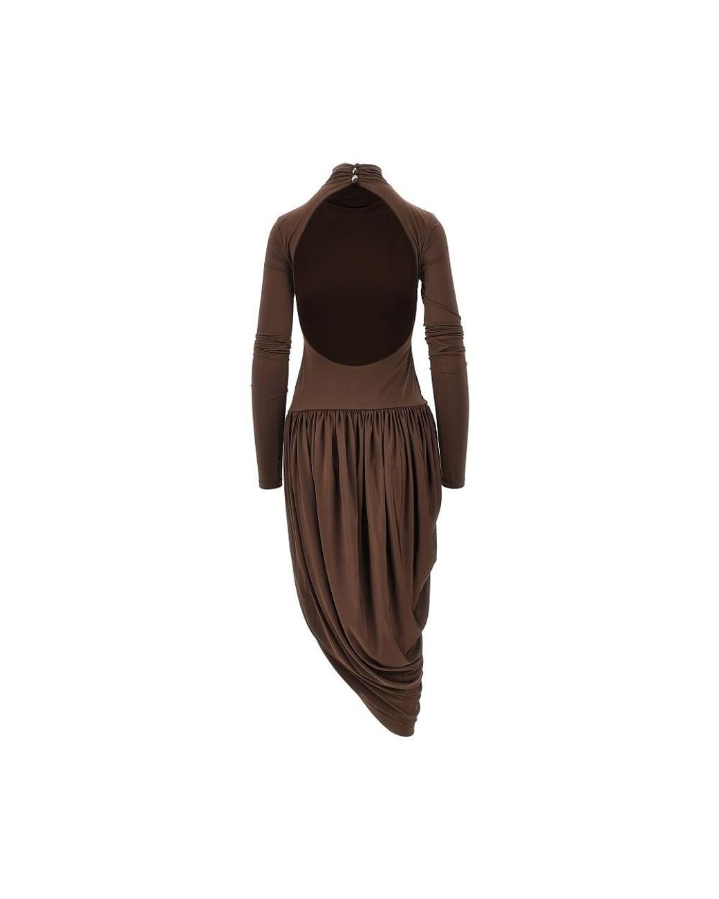 ANDAMANE Brown Vesna Jersey Midi Dress