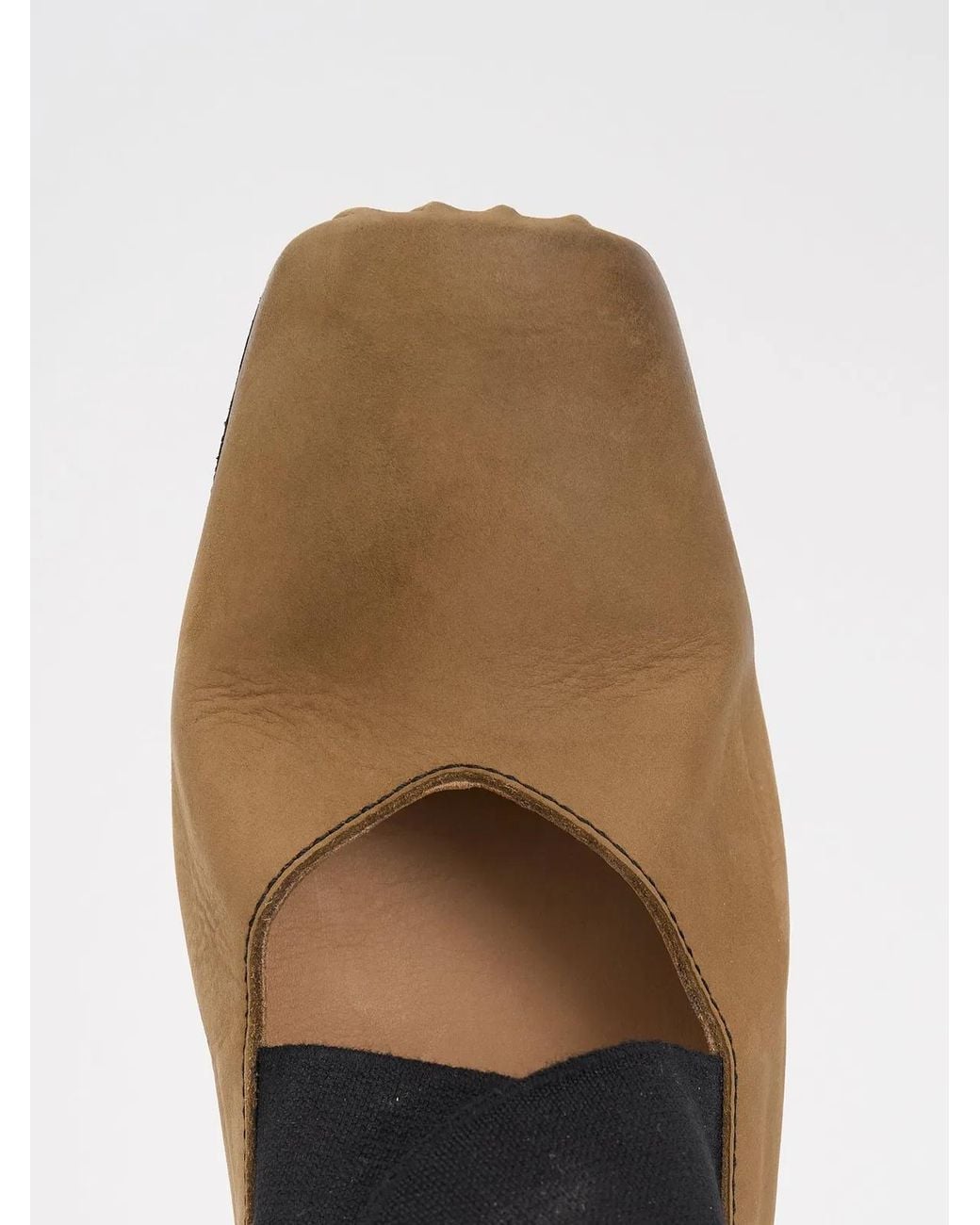 Uma Wang White Leather Ballet Flat