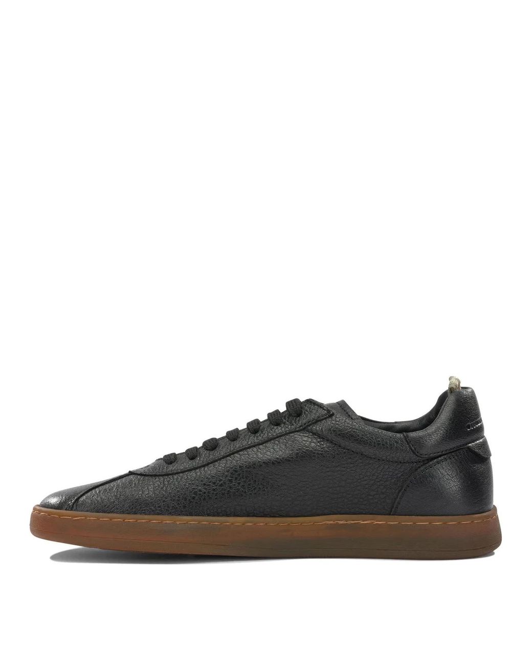 Officine Creative Black Halo 001 Leather Rubber Low-Top Sneaker for men