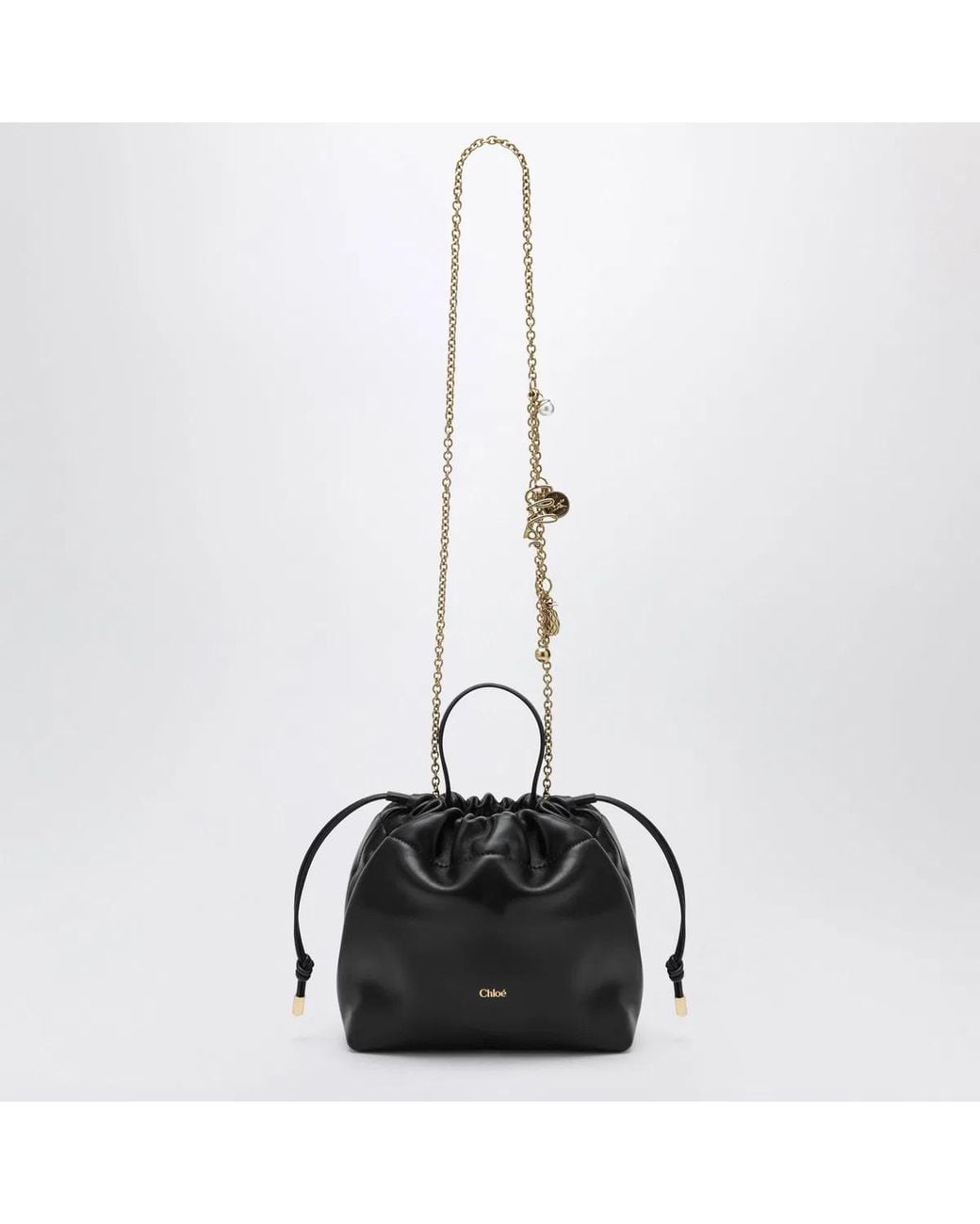 Chloé Black Small Icons Shoulder Bag With Chain