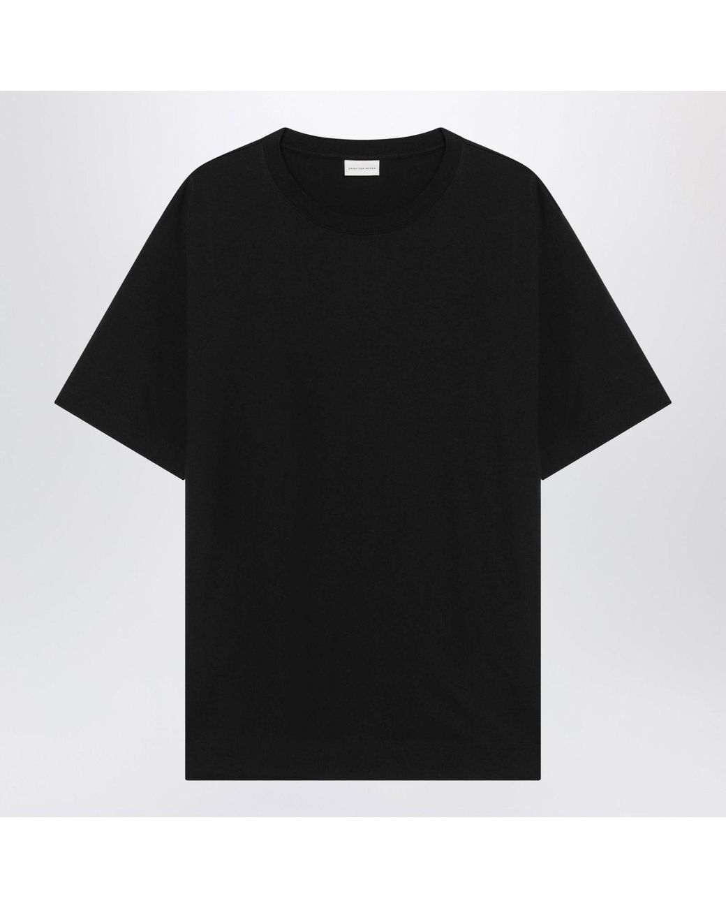 Dries Van Noten Black Cotton Tshirt for men