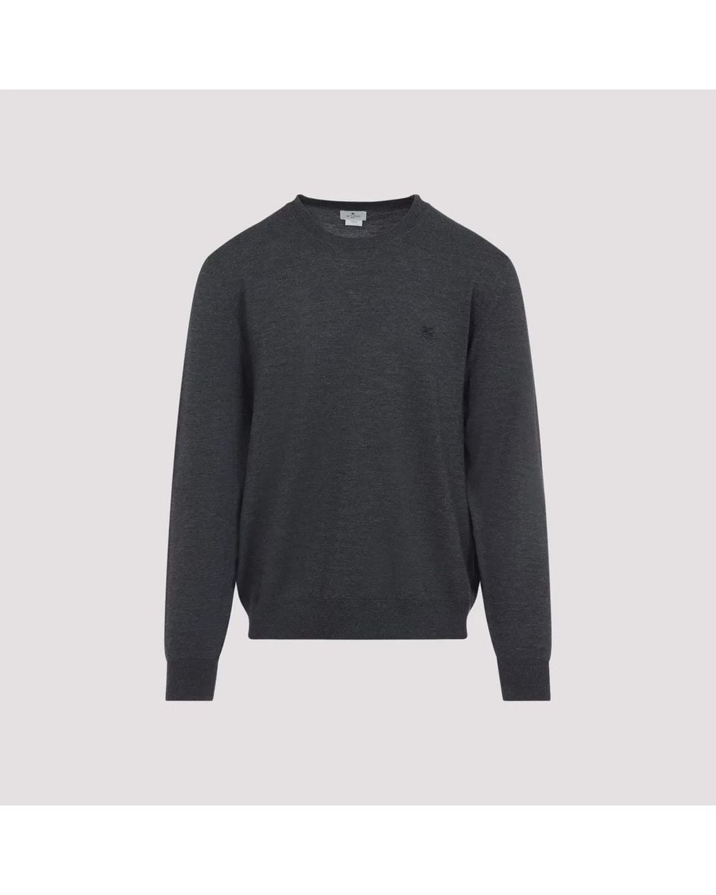 Etro Blue Knitted C-Neck for men