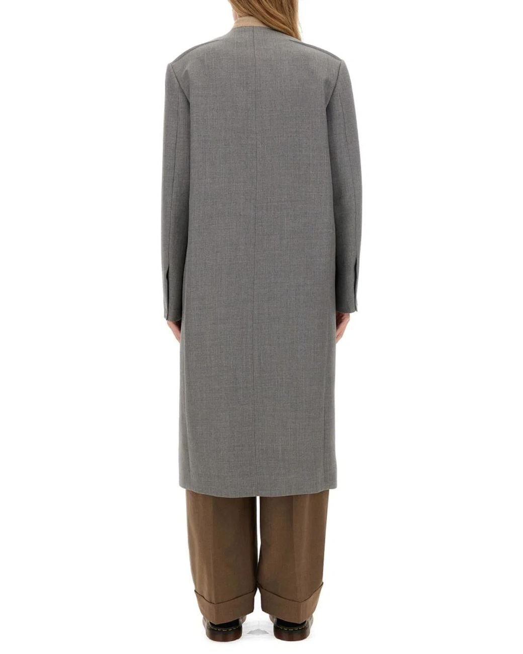 Moschino Couture Gray Wool Coat