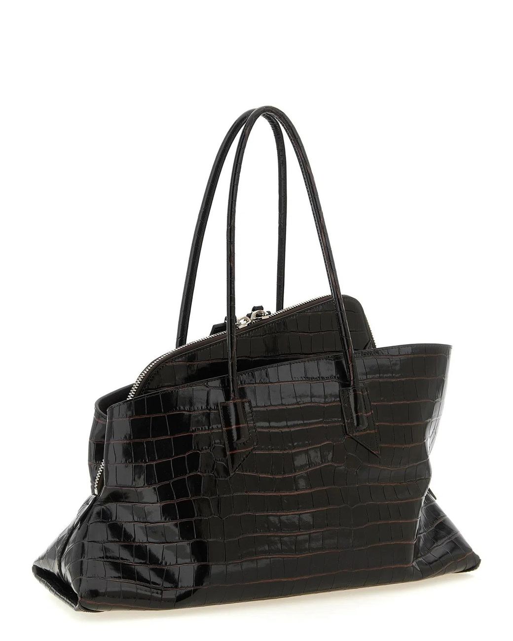 The Attico Black 'La Passeggiata Medium' Shoulder Bag
