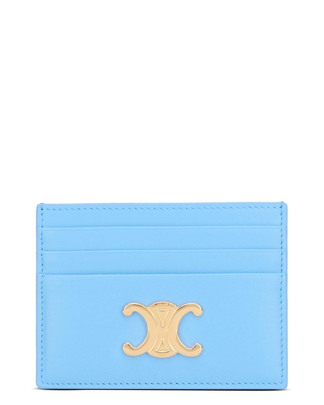 Céline Blue Mini Elegant Cardholder With Logo