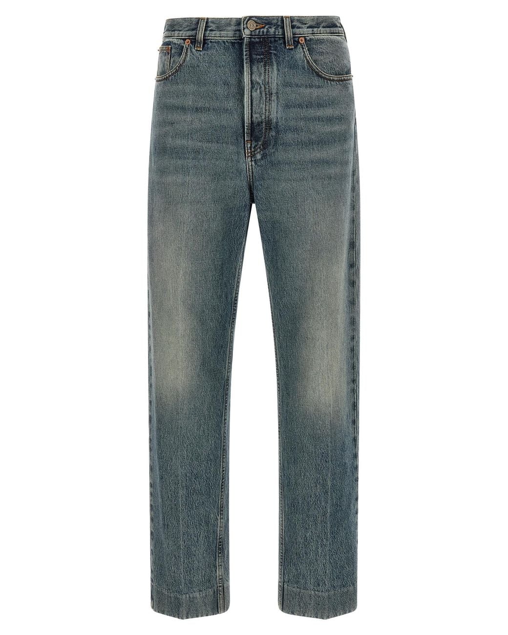 Valentino Garavani Blue Five-Pocket Jeans for men