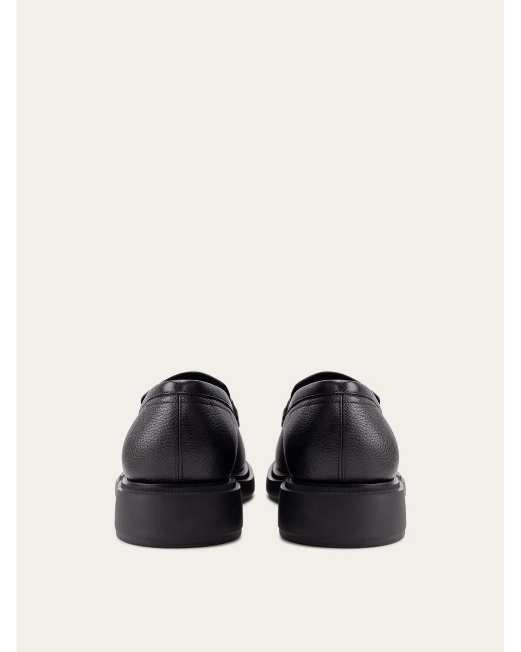 Ferragamo Black Mocasin With Gancini Decoration for men