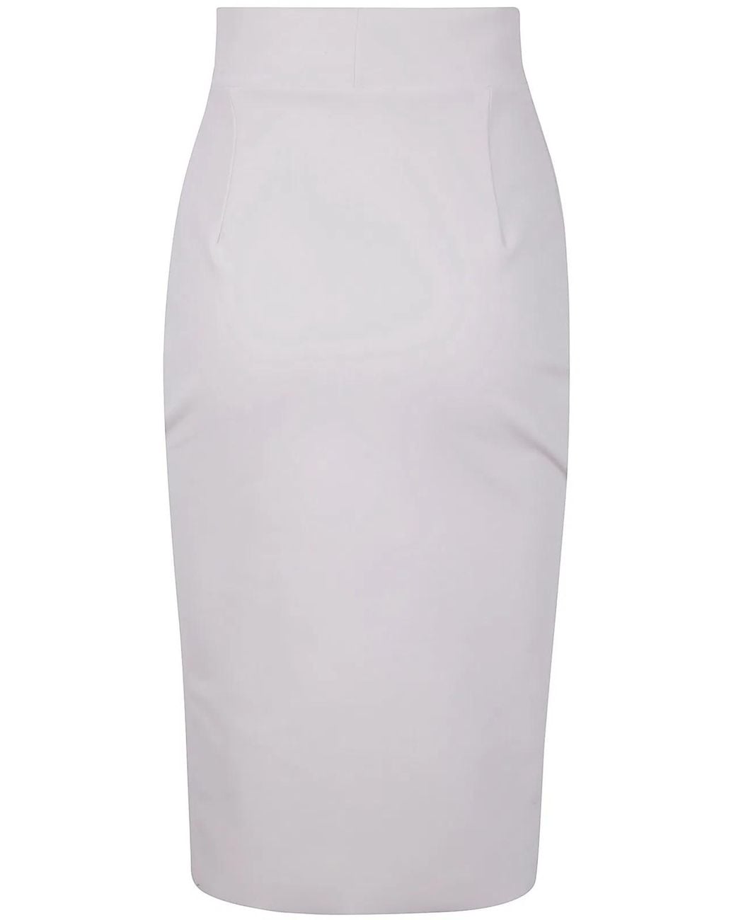 Chiara Boni White "Lumi" Jersey Skirt