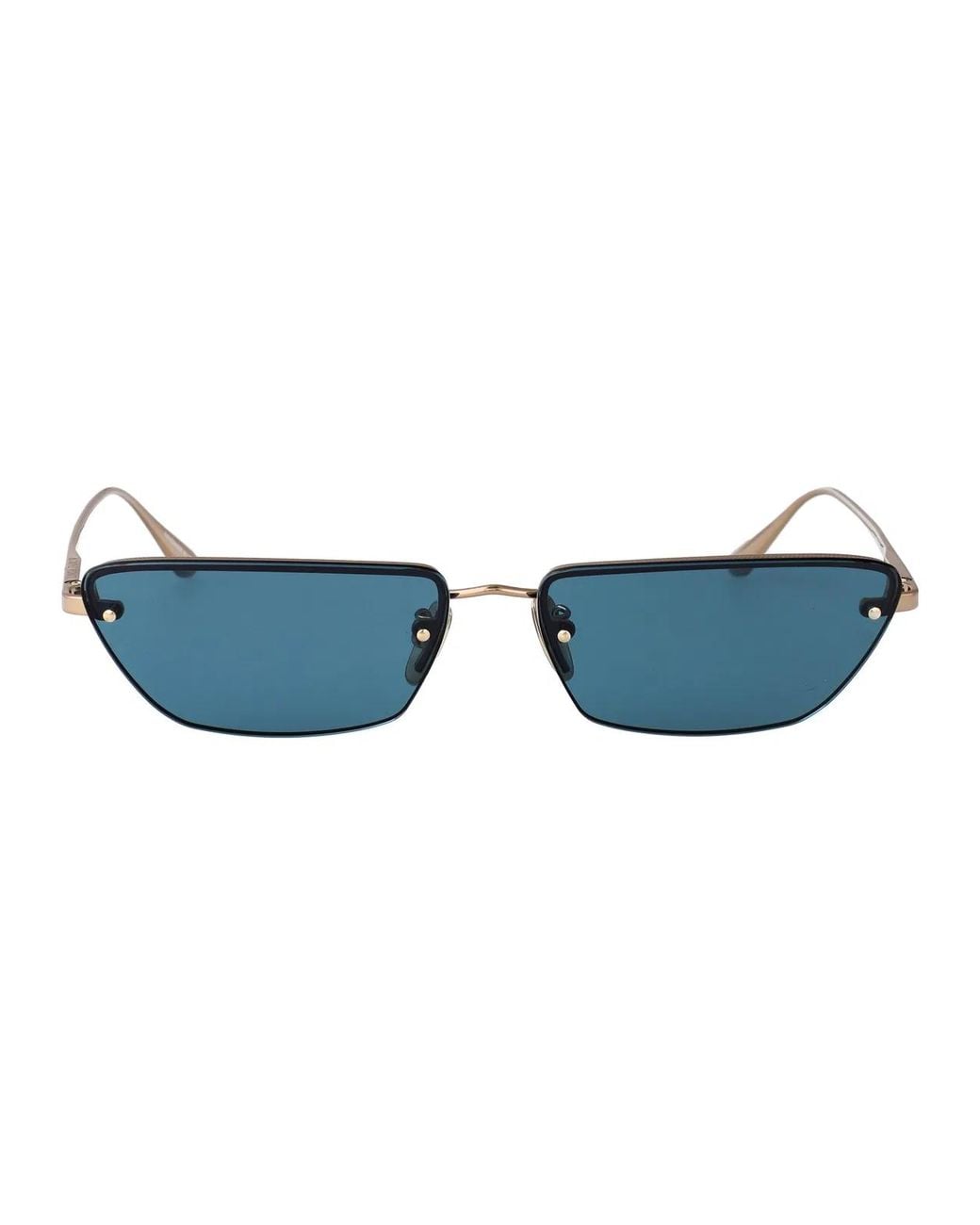 Linda Farrow Blue Lightgold/Aqua Titanium Sunglasses