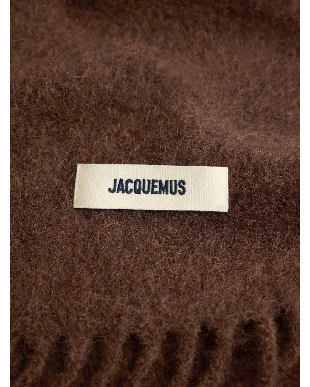 Jacquemus Brown Fringed Scarf