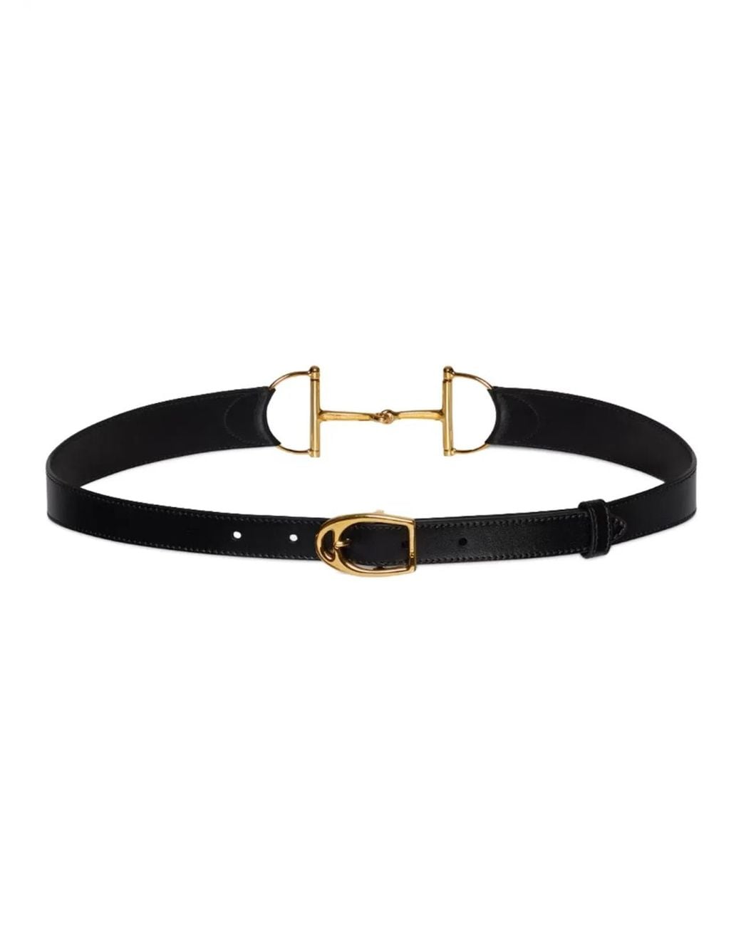 Gucci Black Belt Oversize Clamp Calfskin