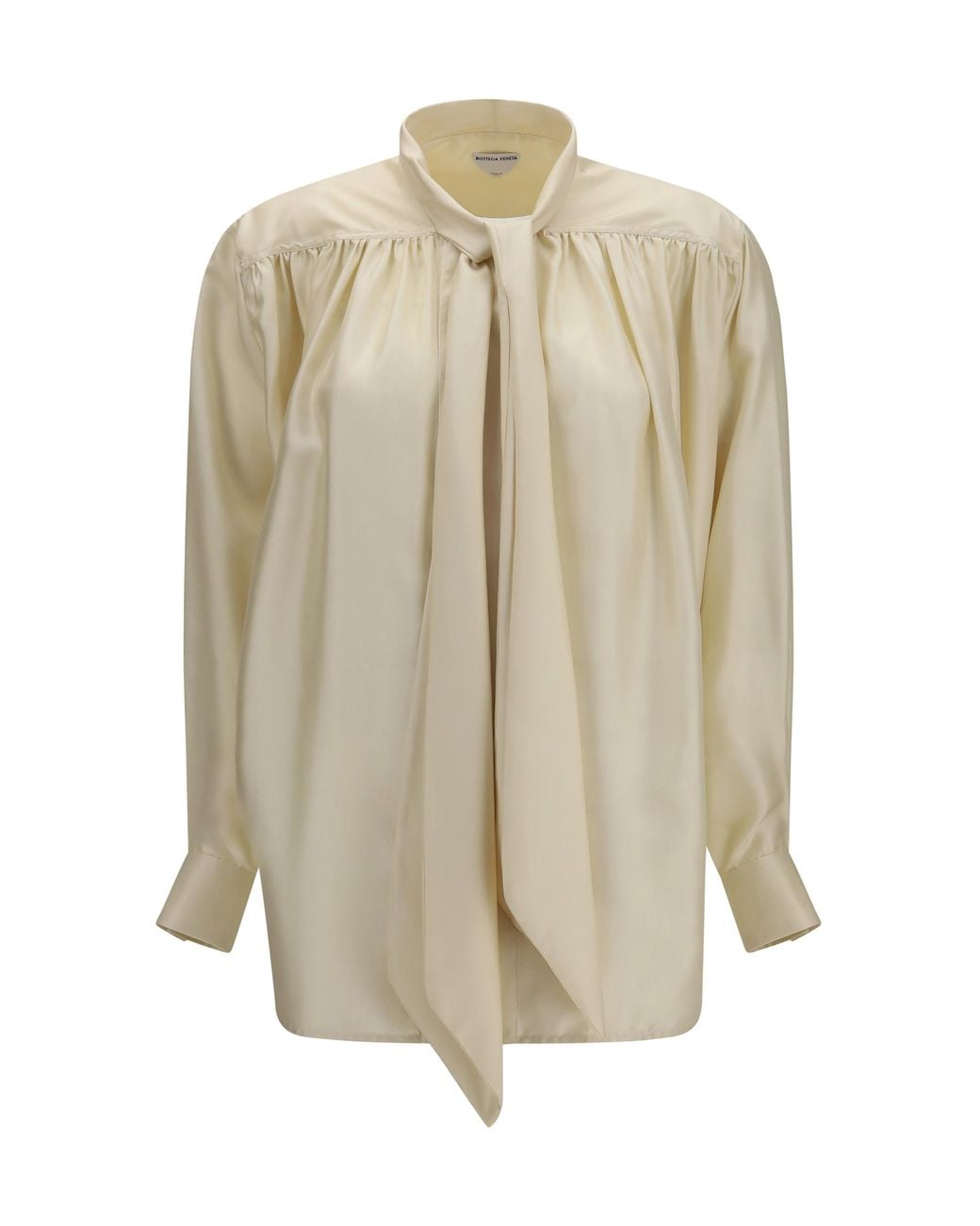 Bottega Veneta White Silk Twill Shirt