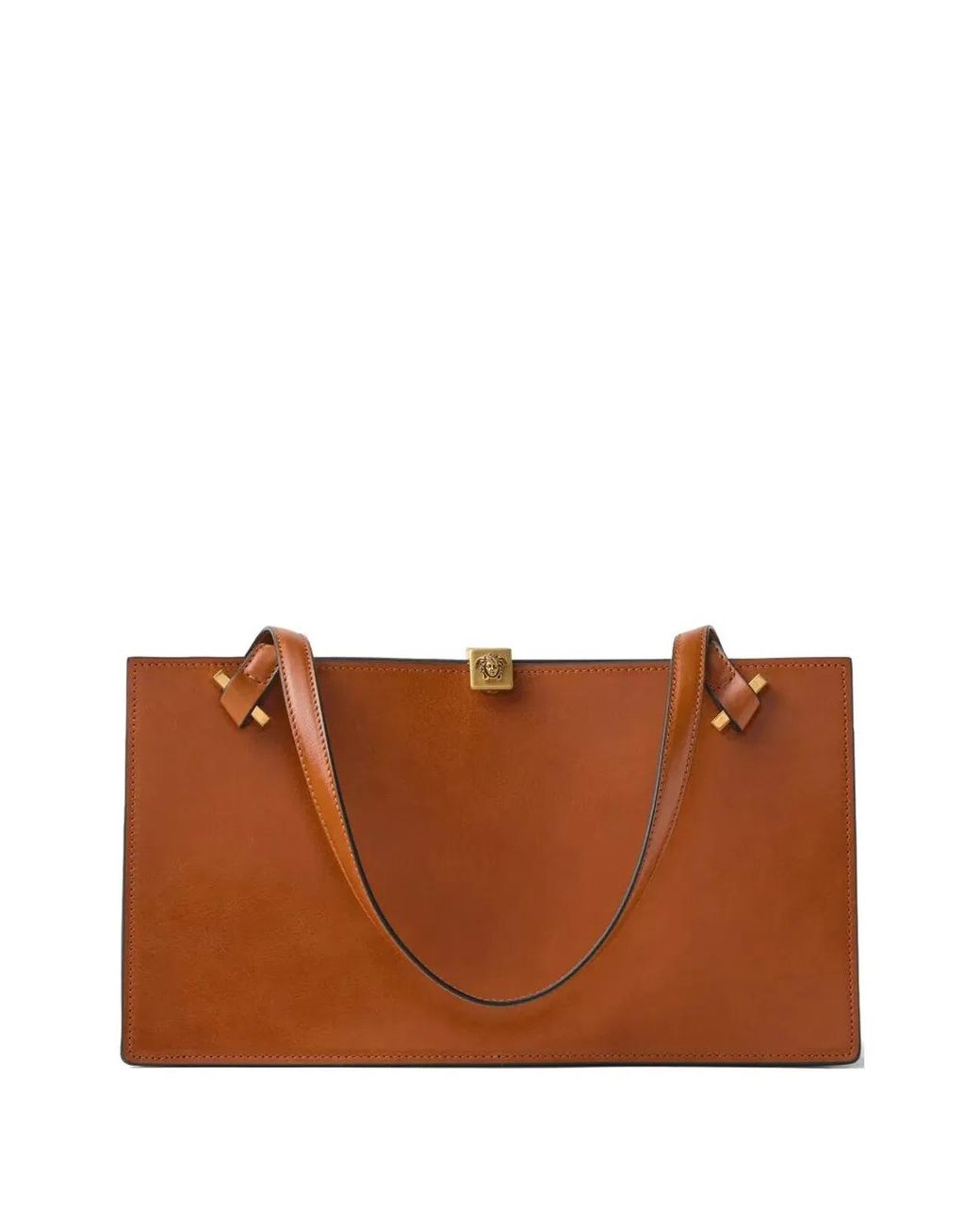 Versace Brown Severine Leather Tote