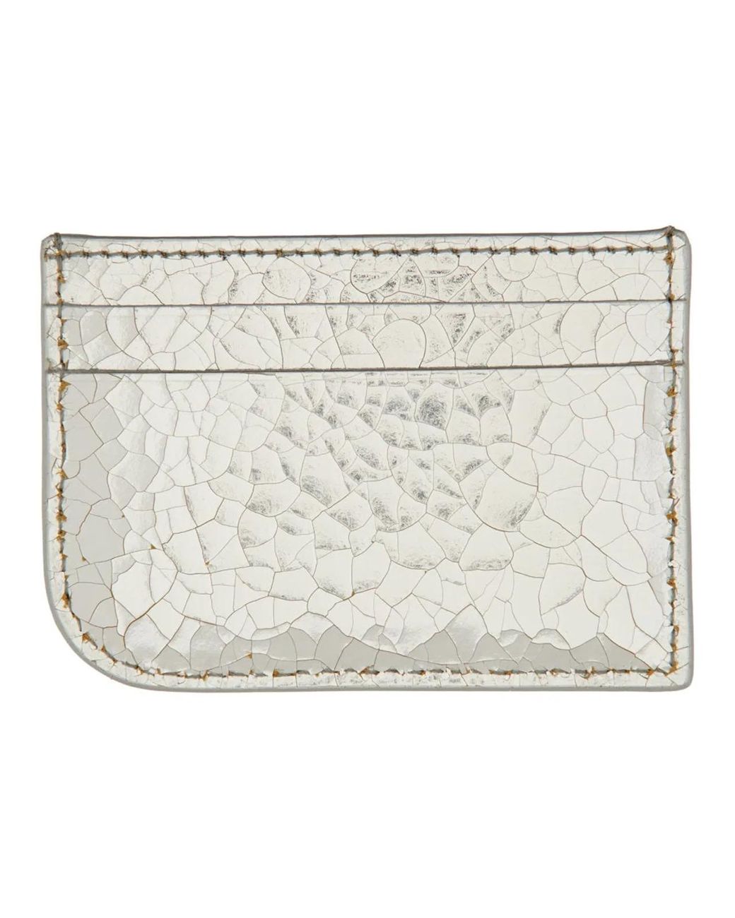 McQueen Metallic Leather Card Holder