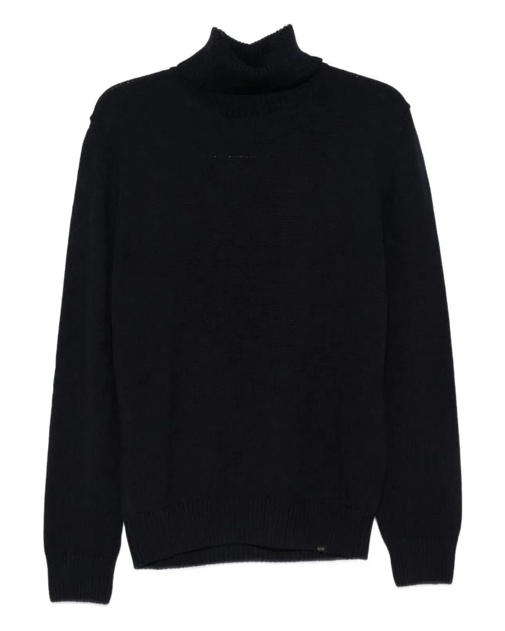Paul & Shark Black Paul & Shark Turtle Neck Pullover for men